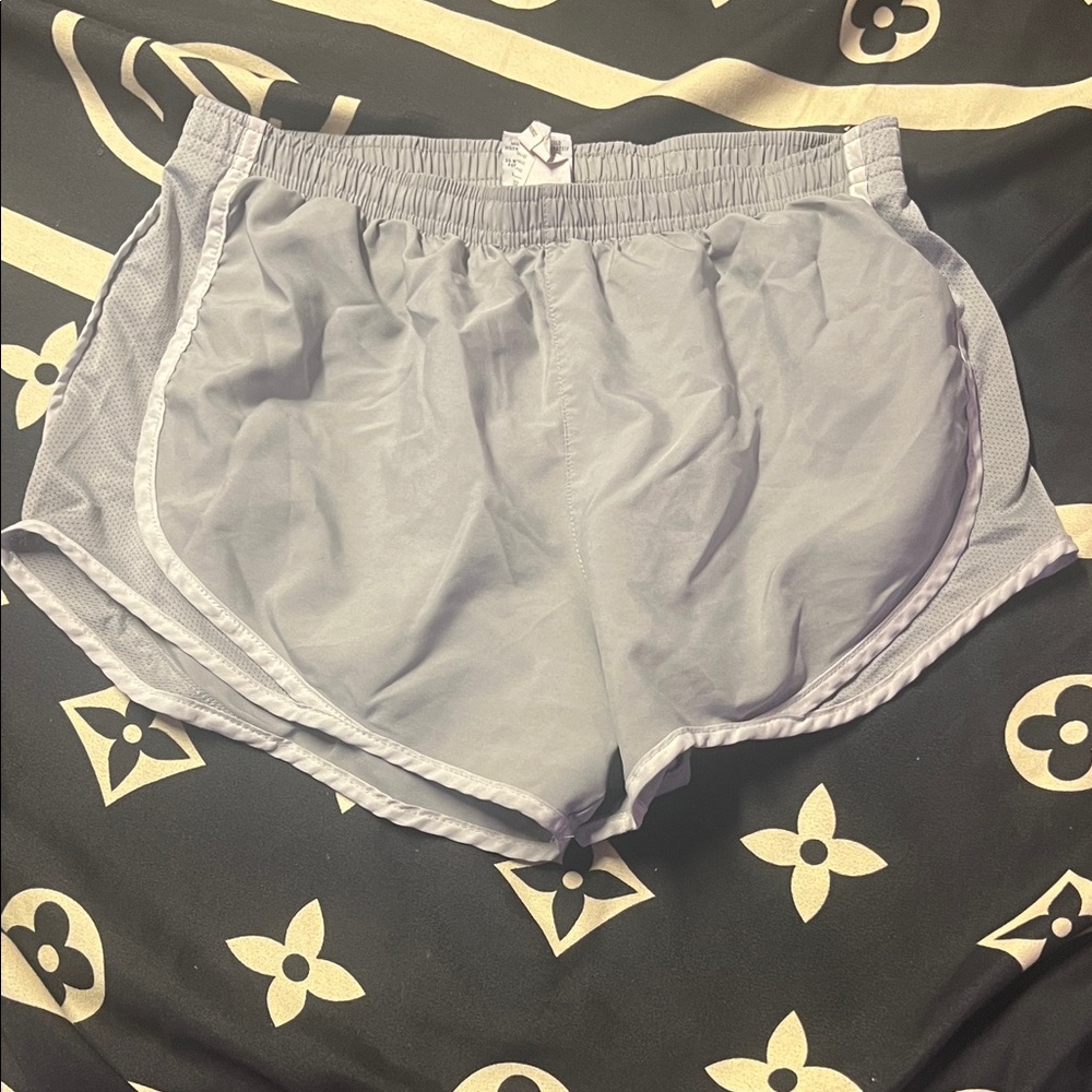 Varsity Silver Athletic Shorts
